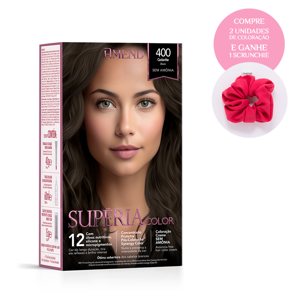 Kit Tonalizante Amend Supéria Color 400 Castanho | 2 produtos
